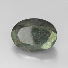 Labradorite naturale multicolore da 13,04 ct, taglio ovale, opaco
