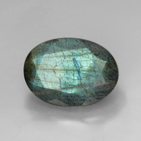 Labradorite naturale multicolore da 13,24 ct, taglio ovale, opaco