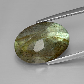 Labradorite Multicolore naturale da 9.85 ct, Taglio ovale, Opaco