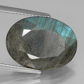 Labradorite Multicolore naturale da 8.85 ct, Taglio ovale, Opaco