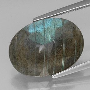 Labradorite Multicolore naturale da 8.85 ct, Taglio ovale, Opaco