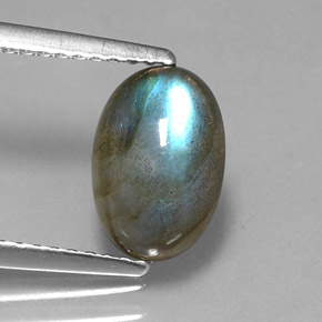 Labradorite Multicolore naturale da 1.91 ct, Taglio ovale, Traslucido