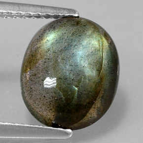Labradorite Multicolore naturale da 2.73 ct, Taglio ovale, Opaco