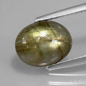 Labradorite naturale multicolore da 2,59 ct, trasparente, trasparente/traslucido