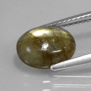 Labradorite naturale multicolore da 2,59 ct, trasparente, trasparente/traslucido