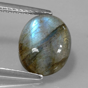 Labradorite Multicolore naturale da 3.28 ct, Trasparente, Trasparente/Traslucido