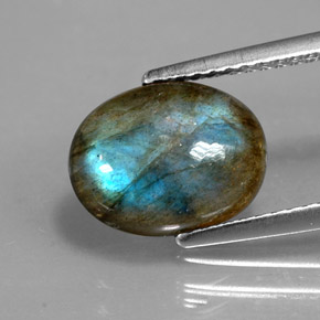 Labradorite naturale multicolore da 2,89 ct, trasparente, trasparente/traslucido