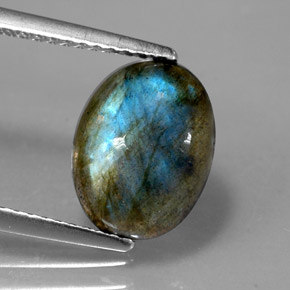 Labradorite naturale multicolore da 2,89 ct, trasparente, trasparente/traslucido