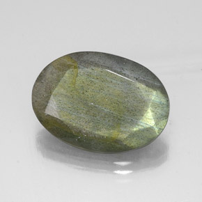 Labradorite naturale multicolore da 10,39 ct, taglio ovale, traslucido