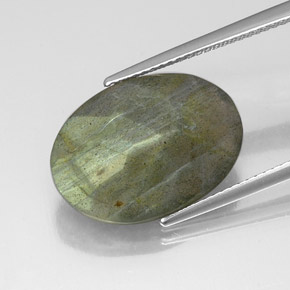 Labradorite naturale multicolore da 10,39 ct, taglio ovale, traslucido