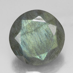 Labradorite naturale multicolore da 21,17 ct, taglio rotondo, traslucido