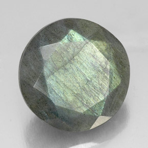 Labradorite naturale multicolore da 21,17 ct, taglio rotondo, traslucido