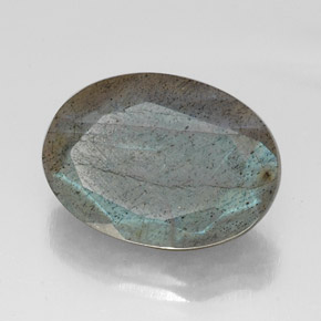 Labradorite Multicolore naturale da 12.19 ct, Taglio ovale, Traslucido