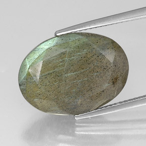 Labradorite Multicolore naturale da 10.56 ct, Taglio ovale, Traslucido