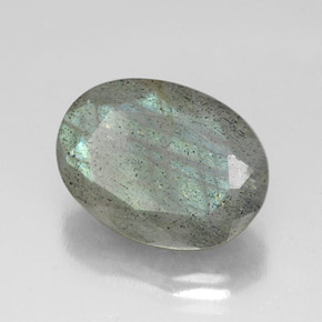 Labradorite naturale multicolore da 10,11 ct, taglio ovale, traslucido