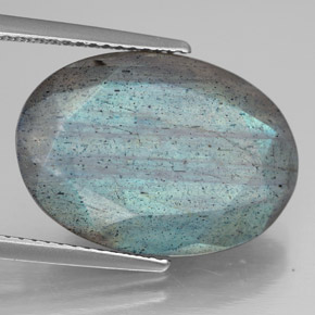 Labradorite Multicolore naturale da 11.44 ct, Taglio ovale, Traslucido