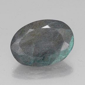 Labradorite naturale multicolore da 10,55 ct, taglio ovale, traslucido