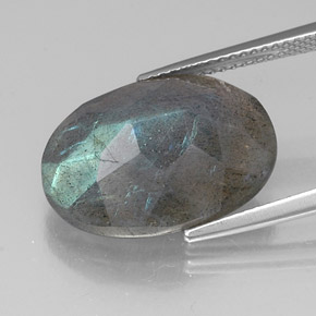 Labradorite naturale multicolore da 10,55 ct, taglio ovale, traslucido