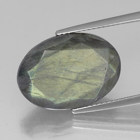 Labradorite naturale multicolore da 11,14 ct, taglio ovale, traslucido