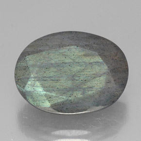 Labradorite naturale multicolore da 10,02 ct, taglio ovale, traslucido