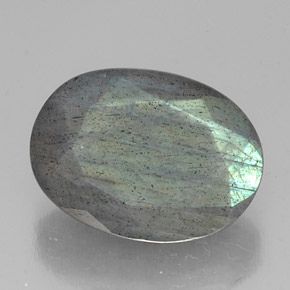 Labradorite naturale multicolore da 10,02 ct, taglio ovale, traslucido