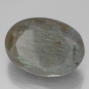 Labradorite naturale multicolore da 13,83 ct, taglio ovale, traslucido
