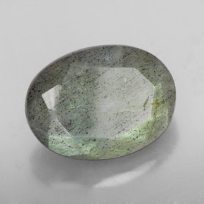 Labradorite naturale multicolore da 10,81 ct, taglio ovale, traslucido