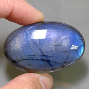 Labradorite naturale multicolore da 93,88 ct, taglio ovale, traslucido
