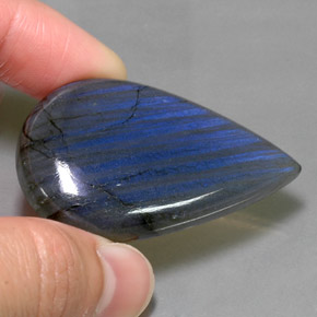 Labradorite naturale multicolore da 68,82 ct, taglio a pera, opaco