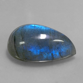 Labradorite naturale multicolore da 13,56 ct, taglio a pera, traslucido