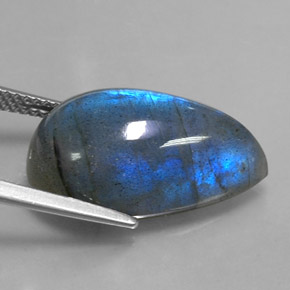 Labradorite naturale multicolore da 13,56 ct, taglio a pera, traslucido