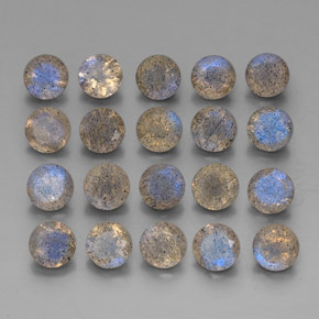 Labradorite naturale multicolore da  ct, trasparente, trasparente/traslucido