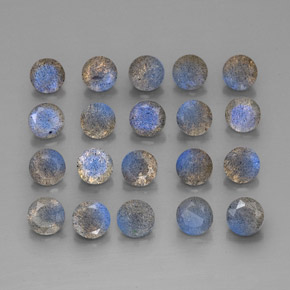 Gemme di Labradorite Multicolore naturale da  ct, Trasparente, Trasparente/Traslucido