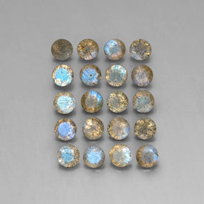 Labradorite naturale multicolore da  ct, trasparente, trasparente/traslucido