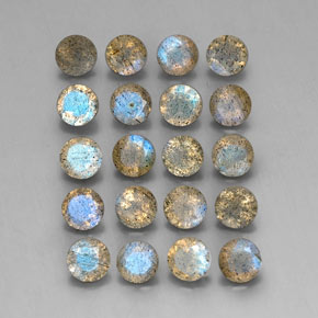 Labradorite naturale multicolore da  ct, trasparente, trasparente/traslucido