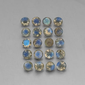Labradorite naturale multicolore da  ct, trasparente, trasparente/traslucido
