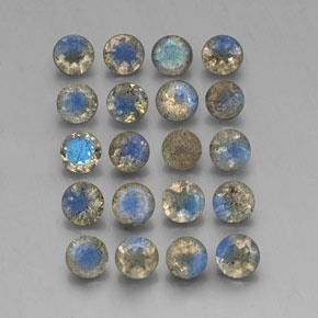 Labradorite naturale multicolore da  ct, trasparente, trasparente/traslucido