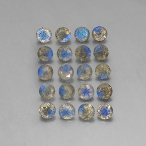 Labradorite naturale multicolore da  ct, trasparente, trasparente/traslucido