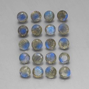 Labradorite naturale multicolore da  ct, trasparente, trasparente/traslucido