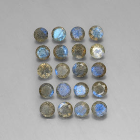 Labradorite naturale multicolore da  ct, trasparente, trasparente/traslucido