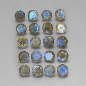 Labradorite naturale multicolore da  ct, trasparente, trasparente/traslucido