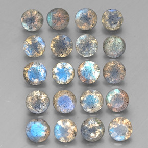 Labradorite naturale multicolore da  ct, trasparente, trasparente/traslucido
