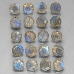 Labradorite naturale multicolore da  ct, trasparente, trasparente/traslucido