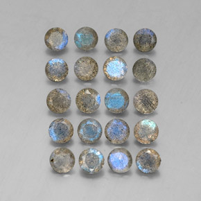 Labradorite naturale multicolore da  ct, trasparente, trasparente/traslucido