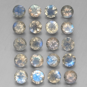 Labradorite naturale multicolore da  ct, trasparente, trasparente/traslucido