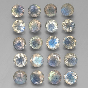 Labradorite naturale multicolore da  ct, trasparente, trasparente/traslucido