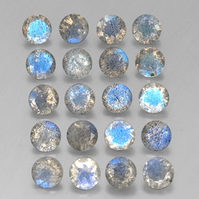 Labradorite naturale multicolore da  ct, trasparente, trasparente/traslucido