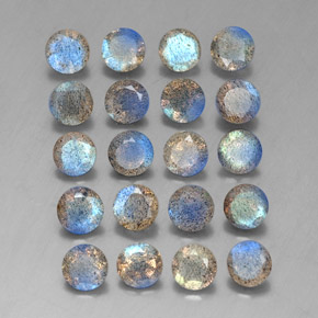 Gemme di Labradorite Multicolore naturale da  ct, Trasparente, Trasparente/Traslucido