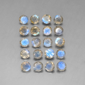 Gemme di Labradorite Multicolore naturale da  ct, Trasparente, Trasparente/Traslucido
