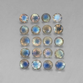 Labradorite naturale multicolore da  ct, trasparente, trasparente/traslucido